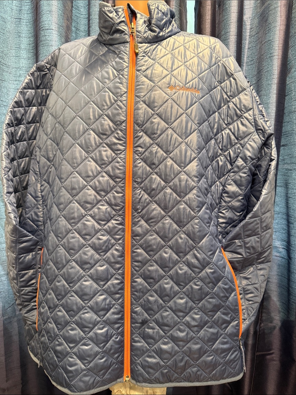 Columbia Navy Blue Womens (unisex) Omni-Heat Quilted Puffer Jacket